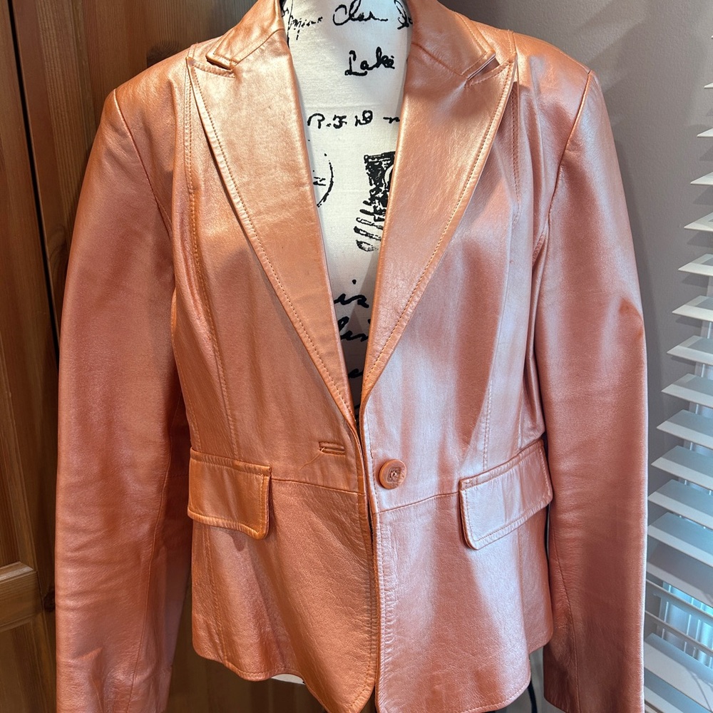 Worthington Orange Pearl Blazer